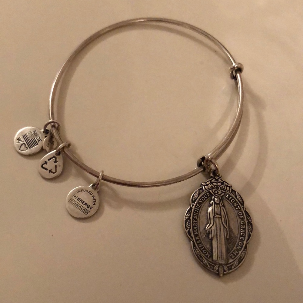 Alex and Ani Mother Mary Silver bracelet